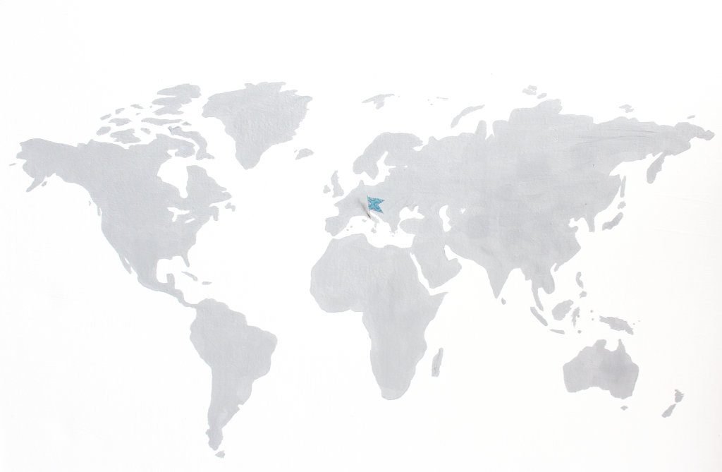 Eine Weltkarte fürs Wohnzimmer | ars textura – DIY-Blog