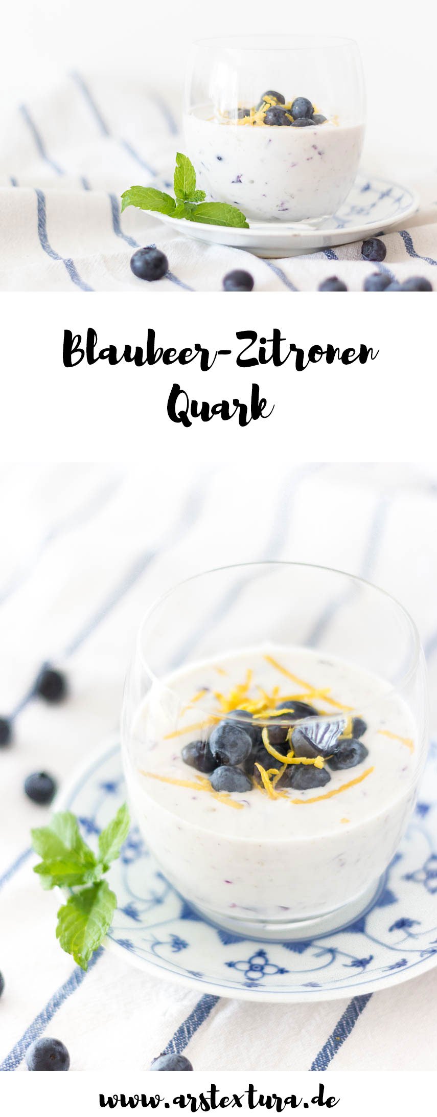 Blaubeer Rezept: Heidelbeer-Zitronen Quark - leckerer Sommernachtisch
