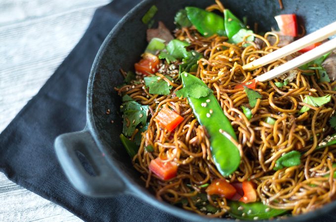 Asiatische Nudeln Rezept Frühlingsgemüse