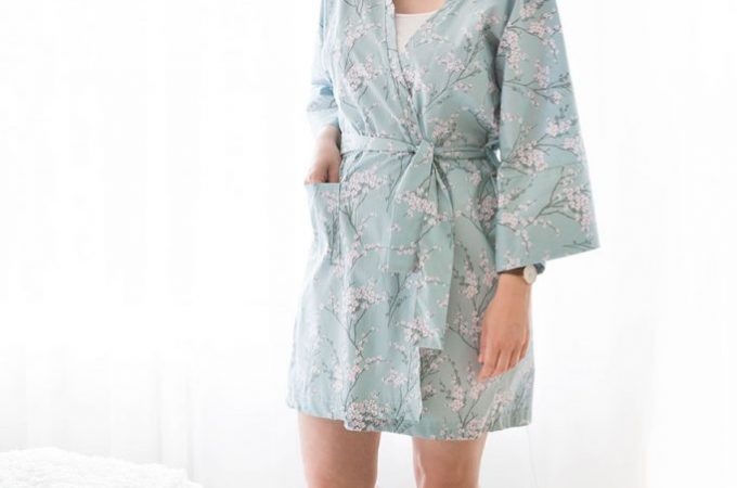 Einfachen Kimono Morgenmantel nähen