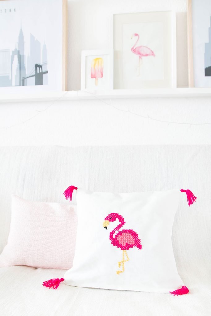 DIY Flamingo Kissen nähen