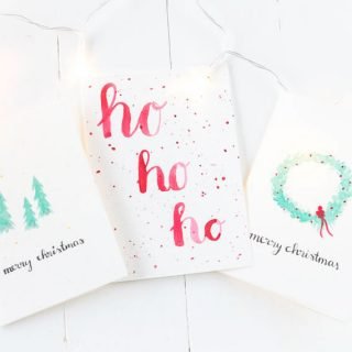DIY Weihnachtskarten mit Aquarell basteln