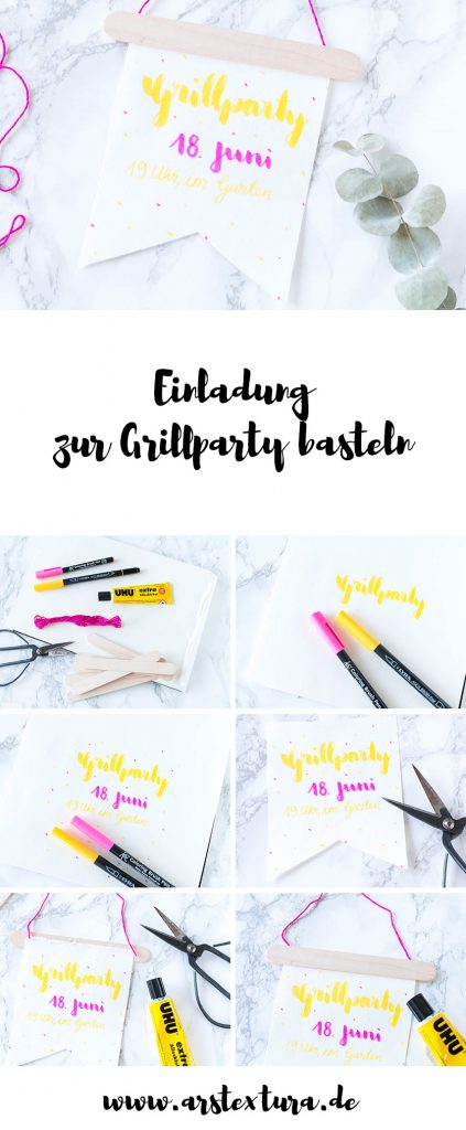 Einladung zur Grillparty | ars textura – DIY-Blog