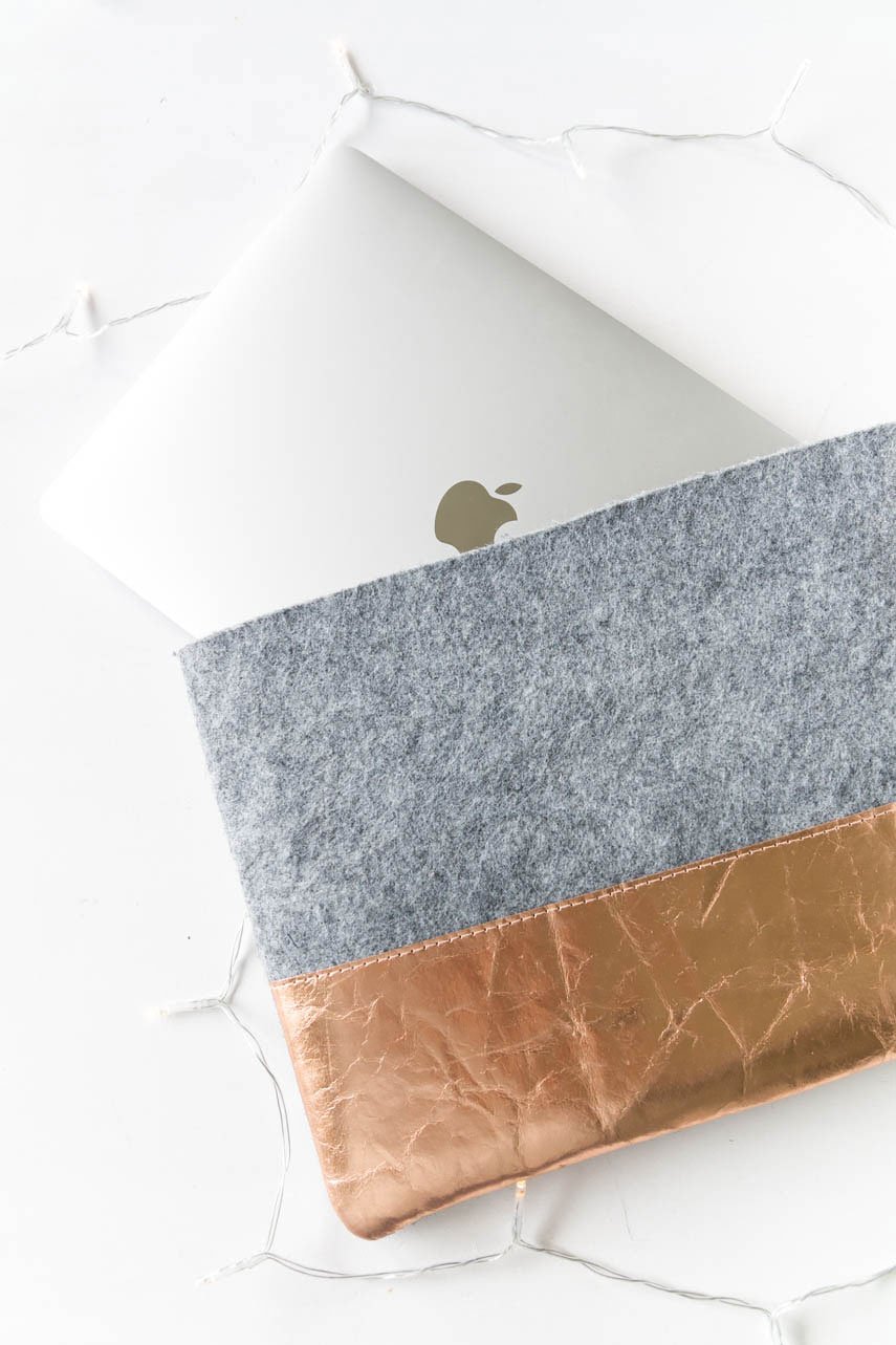 DIY Idee - Laptoptasche aus Filz nähen - das perfekte sleeve fürs Macbook
