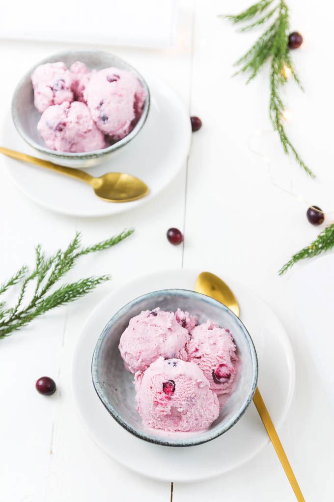 Cranberry Eis zu Weihnachten - ein tolles Dessert zum Festtagsmenü