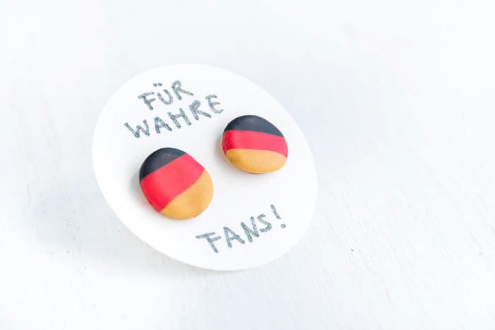 DIY Deutschland Ohrstecker für die WM oder EM selber machen | ars textura - DIY Blog