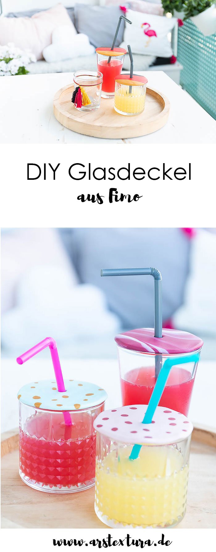 DIY Glasdeckel aus Fimo basteln - So kommen nie wieder Insekten ins Glas | ars textura - DIY Blog