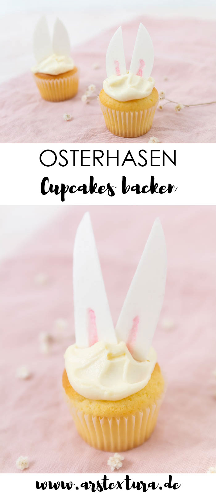 Rezept Ostern: Osterhasen Cupcakes backen