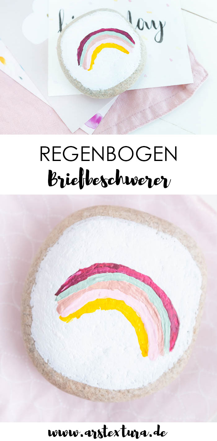 Regenbogen Briefbeschwerer basteln