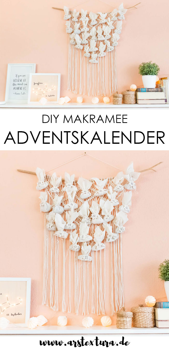 Boho Makramee Adventskalender basteln