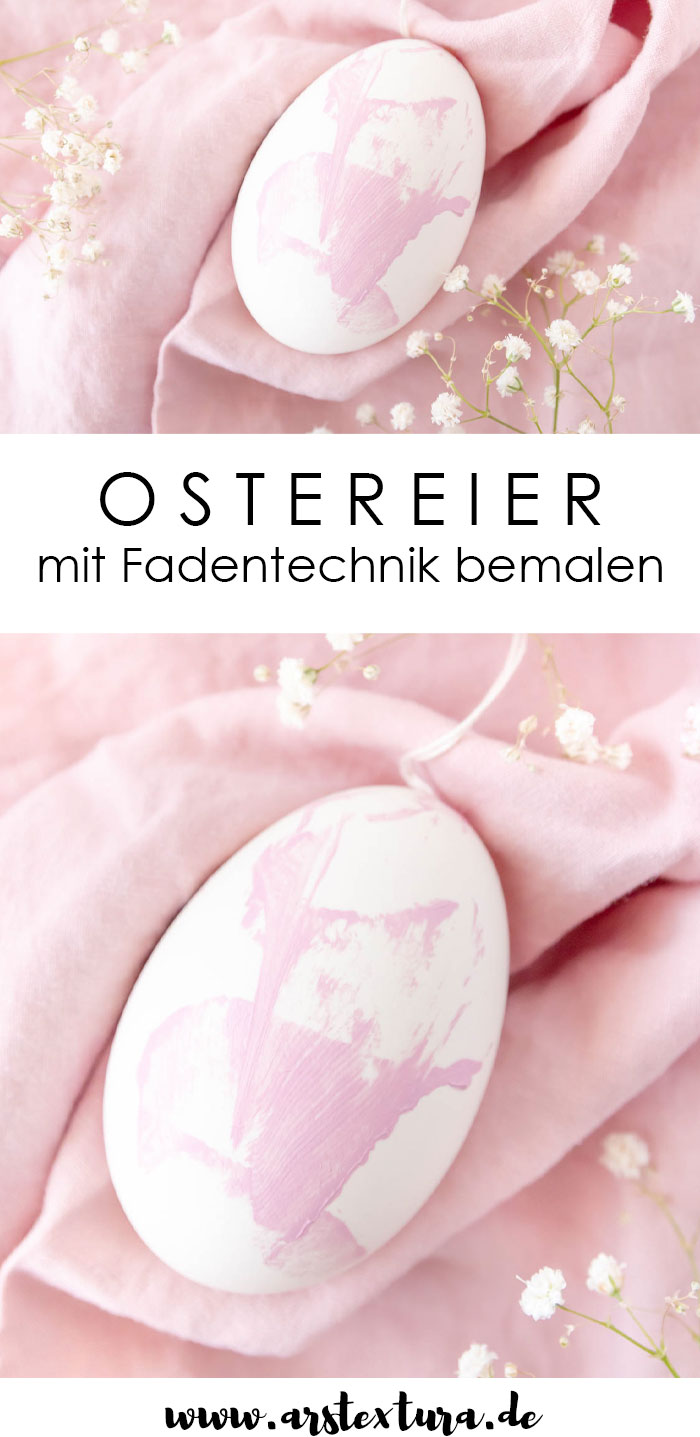 Ostereier mit Fadentechnik bemalen