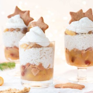 Weihnachtliches Dessert mit Bratäpfeln und Milchreis