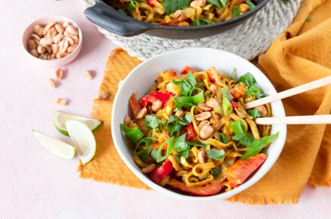 Rezept Erdnussbutter Nudeln - schnell und einfach